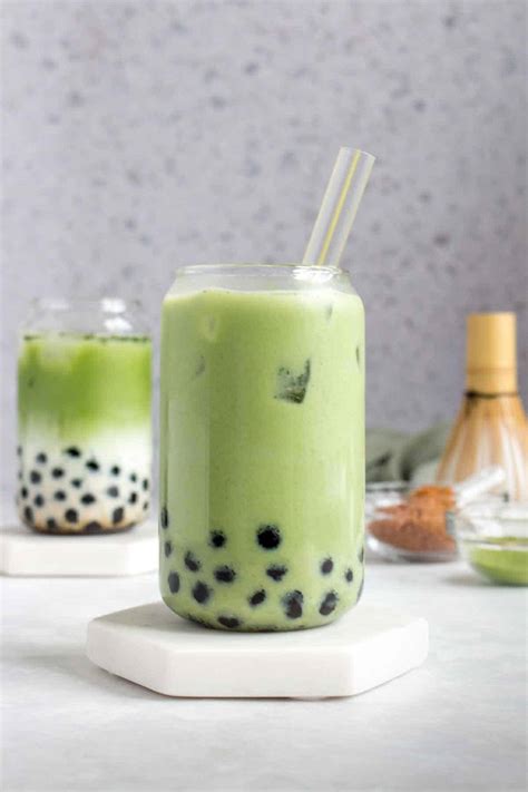 Matcha Bubble Tea with Brown Sugar | How to Make Boba Tea