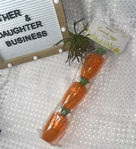 TARGET EASTER EGGS See Through Plastic Large Fillable Carrots Orange 3 ...