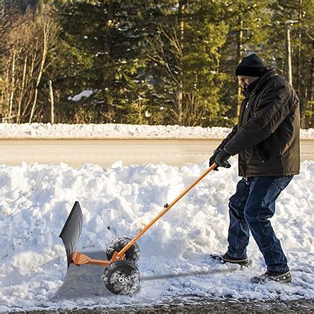 Review Snow Shovel with Wheels Snow Shovels for Snow Removal Snow ...