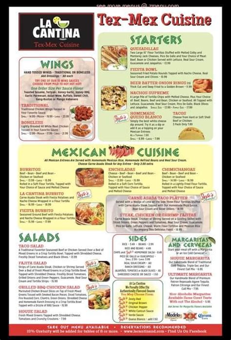 Online Menu of La Cantina Grand Forks Restaurant, Grand Forks, North ...