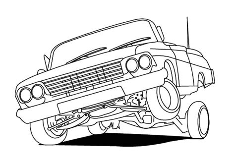 Lowrider Cars Hydraulics Coloring Pages - Download & Print Online ...