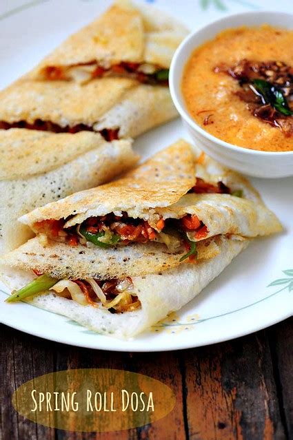 Pakistani Recipes: Vegetable Spring Roll Dosa Recipe - Easy Dosa Recipes