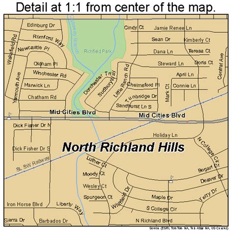 North Richland Hills Texas Street Map 4852356