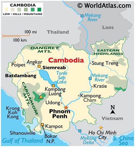 Cambodia Map / Geography of Cambodia / Map of Cambodia - Worldatlas.com