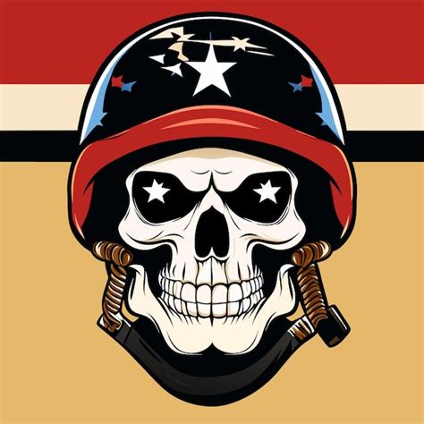 Premium Vector | Digital art of skull with american flag