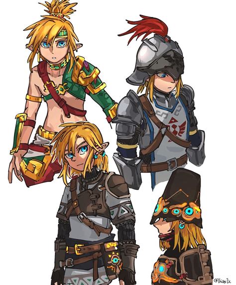 Legend of Zelda Breath of the Wild art > Link in different armor sets ...