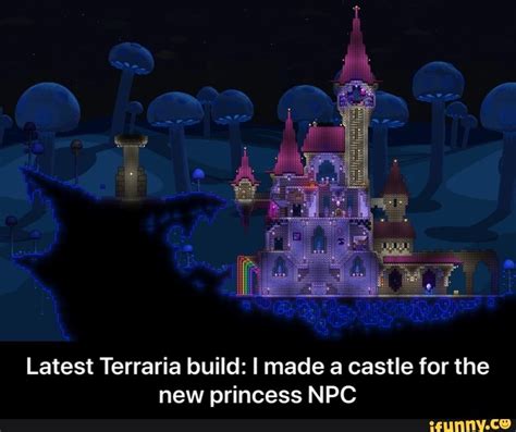 Latest Terraria build: I made a castle for the new princess NPC ...