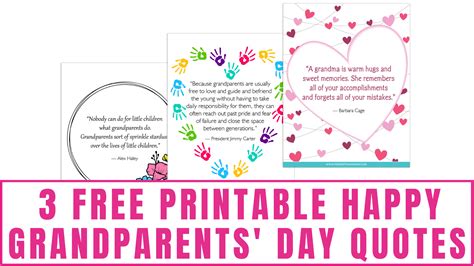 Free Printable Happy Grandparents' Day Quotes in English