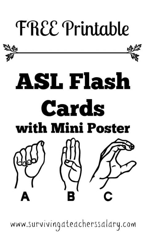 Asl Alphabet Flashcards Printable Pdf - Printable Word Searches