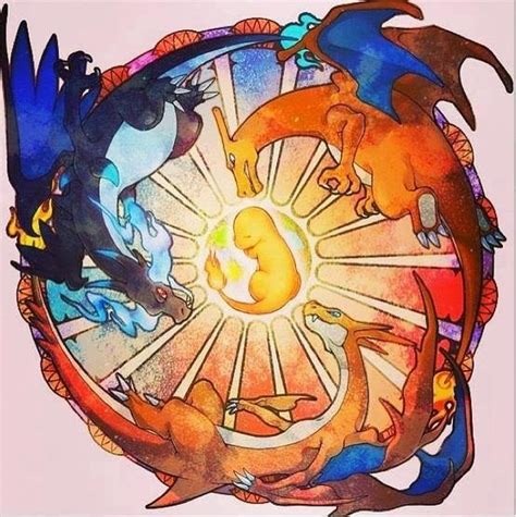 Pokemón xy (TV - Wallpapers): Charmander - Mega Charizard x/y