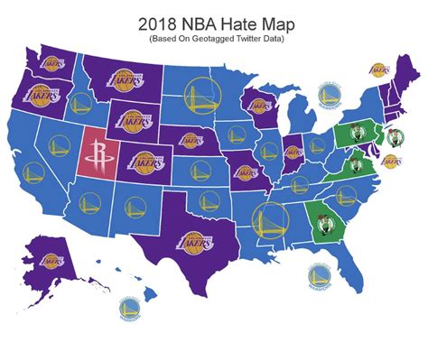 This map shows just how much America hates the Golden State Warriors