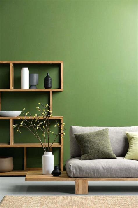 Living Green Colour Wall Paint Design