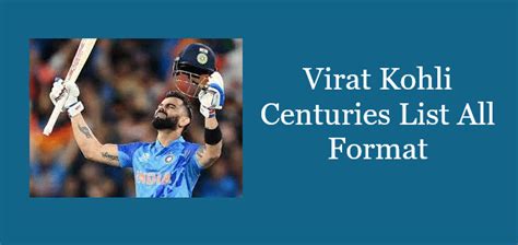 Virat Kohli Centuries List 2024: Test, ODI, T20 & IPL Centuries