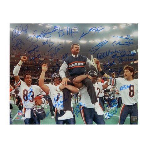 1985 Chicago Bears Team Signed Super Bowl XX Ditka Carried Off Field ...