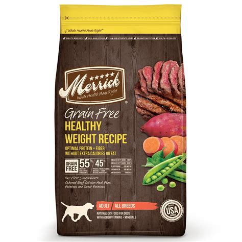 Merrick Grain-Free Healthy Weight Recipe Dry Dog Food, 25 lb - Walmart ...