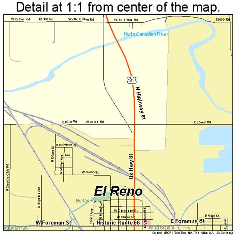 El Reno Oklahoma Street Map 4023700