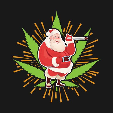 Pot Leaf Marijuana Santa Claus Ugly Christmas Sweater TShirt ...