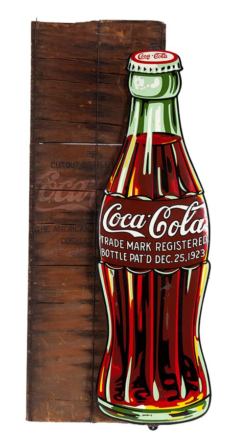 Antique Advertising | Coca-Cola Bottle Sign w/ Crate • Antique Advertising