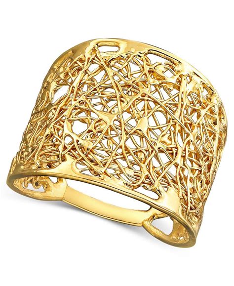 Macy's 14k Gold Wire Filigree Ring in Metallic - Lyst