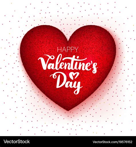 Happy valentine day heart Royalty Free Vector Image