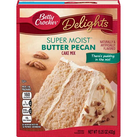 Betty Crocker Super Moist Butter Pecan Cake Mix 15.2 Oz - Walmart.com ...