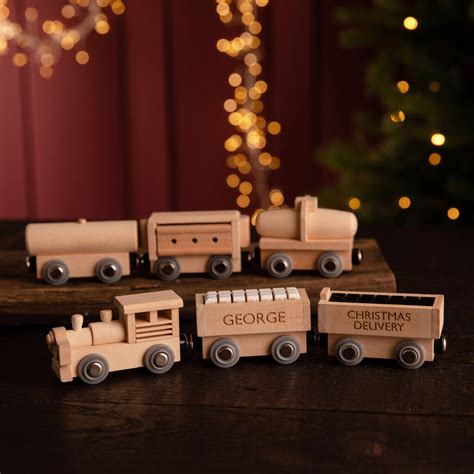 Personalised Christmas Wooden Train Set By Twenty-Seven