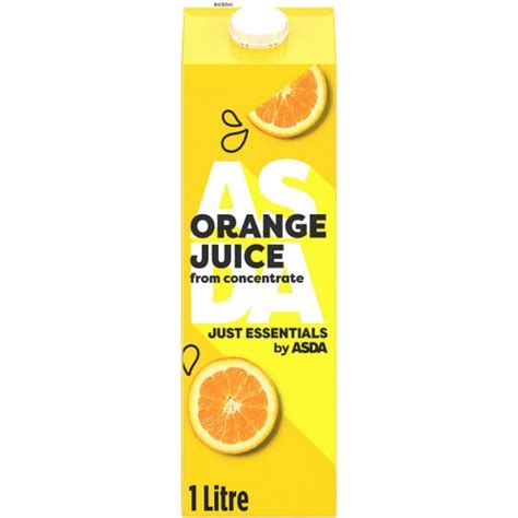 JUST ESSENTIALS by ASDA Orange Juice from Concentrate (1 Litre ...