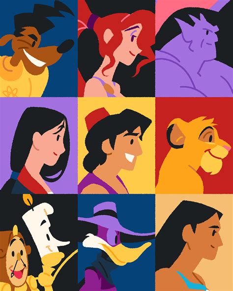 90s Disney characters :: Behance