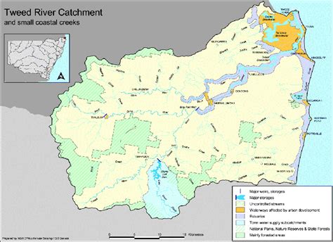 Tweed River catchment map