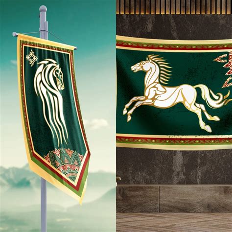 Lord of the Rings Rohan Tapestry Middle Earth Rohirrim Flag - Etsy