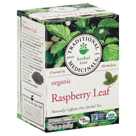 Traditional Medicinals Organic Raspberry Leaf Herbal Tea - Shop Tea at ...