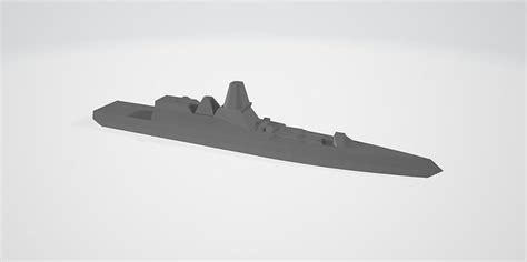 Hammond class stealth frigate 3D model 3D printable | CGTrader