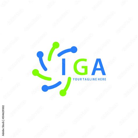 IGA logo design initial creative letter logo. IGA unique letter logo ...