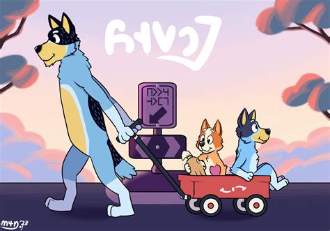 Wagon Ride (Bluey Fanart) by MichaelForNow on DeviantArt