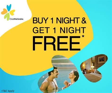 Club Mahindra Resorts Offer - Buy 1 Get 1 room night | Goibibo