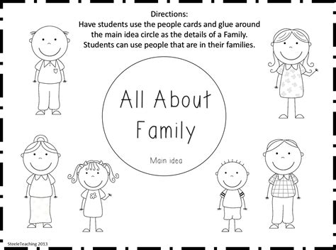 About My Family Kindergarten Worksheet