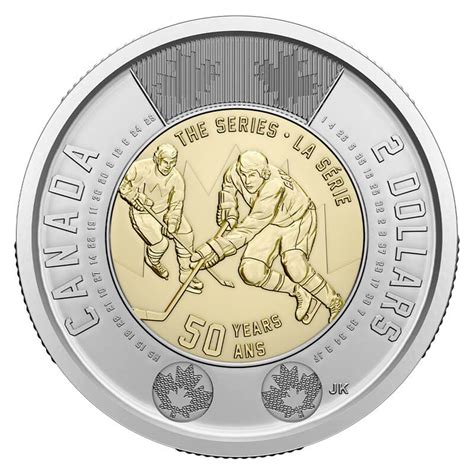 2022 Canadian $2 Summit Hockey Series 50th Anniv Non-Coloured Toonie Coin