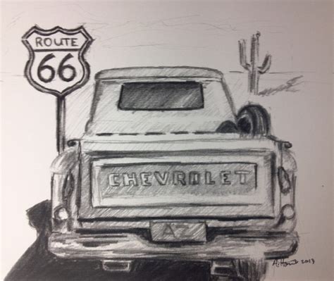 pencil drawings of old trucks - Google Search More Car Drawing Pencil ...