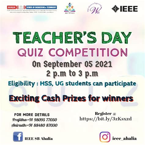 Teacher's Day Quiz 2021 - Ahalia School of Engineering & Technology