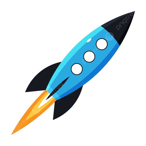 Rocket Launch Clipart PNG Images, Blue Rocket Launch Illustration, Blue ...