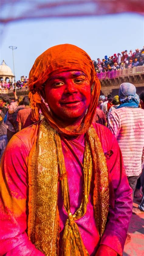 Mathura holi festival editorial photography. Image of krishna - 175011722