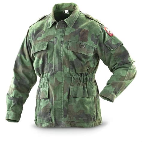 Serbian Military Surplus Field Jacket, Used - 197195, Camo Jackets at ...