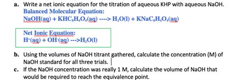 Perfect Khc8h4o4 Naoh Net Ionic Equation Class 9 Gravitation All Formulas