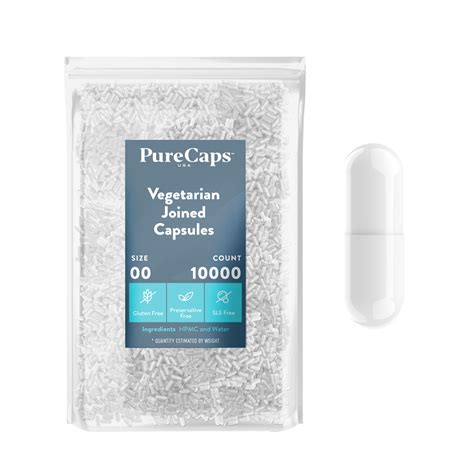 Size 00 Joined Solid Vegetarian Capsules – PureCaps USA | A Capsule ...