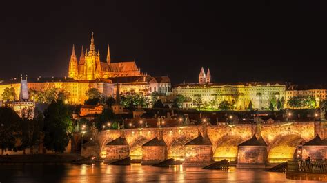 Holy Stone Bridge, Czech Republic, Prague, Rivers, Bridges, Houses ...