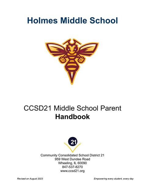 HOLMES MIDDLE SCHOOL HANDBOOK by wheeling21 - Issuu