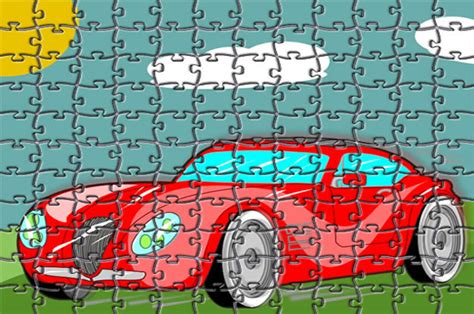 Red Sports Car Puzzle by Friv Games