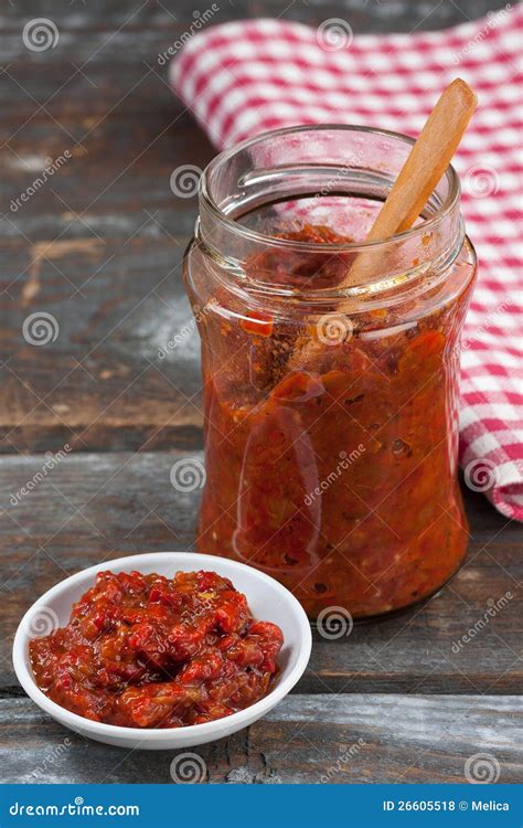 Homemade Ajvar stock photo. Image of flavor, jelly, pattern - 26605518