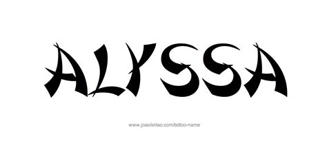 Alyssa Name Tattoo Designs