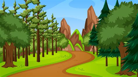 Forest Path Vector Art, Icons, and Graphics for Free Download